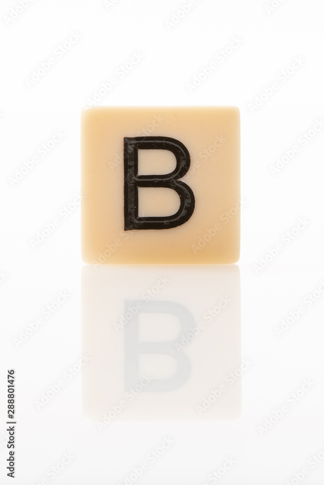 Alphabet B word block with white background. Alphabet B word block with white background.