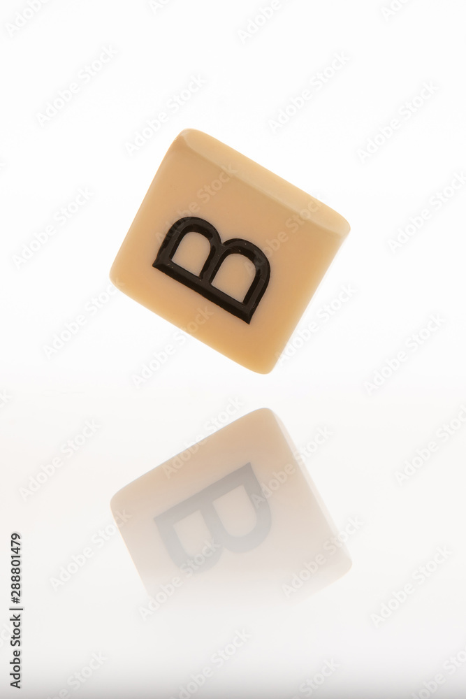 Alphabet B word block with white background. Alphabet B word block with white background.