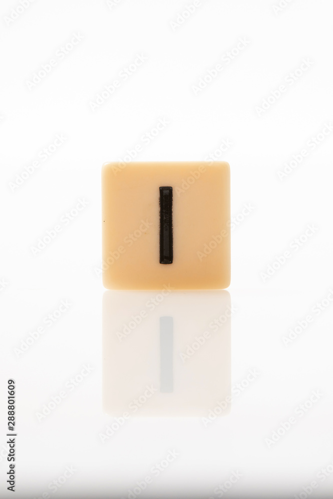 Alphabet I word block with white background. Alphabet I word block with white background.