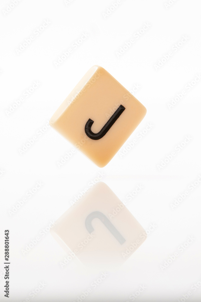 Alphabet J word block with white background. Alphabet J word block with white background.