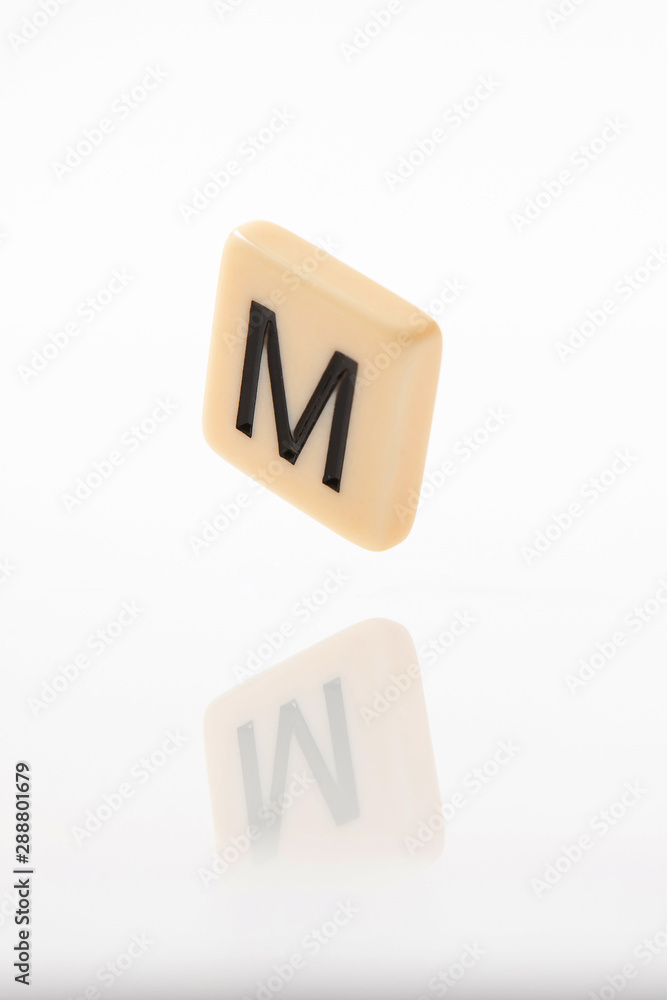 Alphabet M word block with white background. Alphabet M word block with white background.