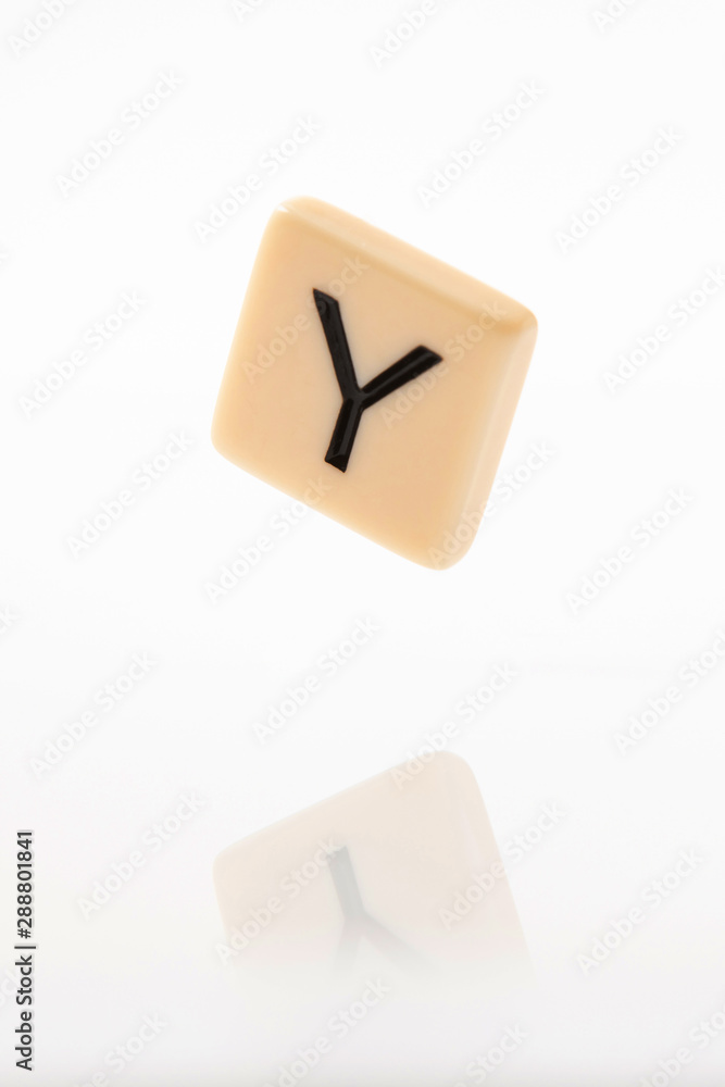 Alphabet Y word block with white background. Alphabet Y word block with white background.