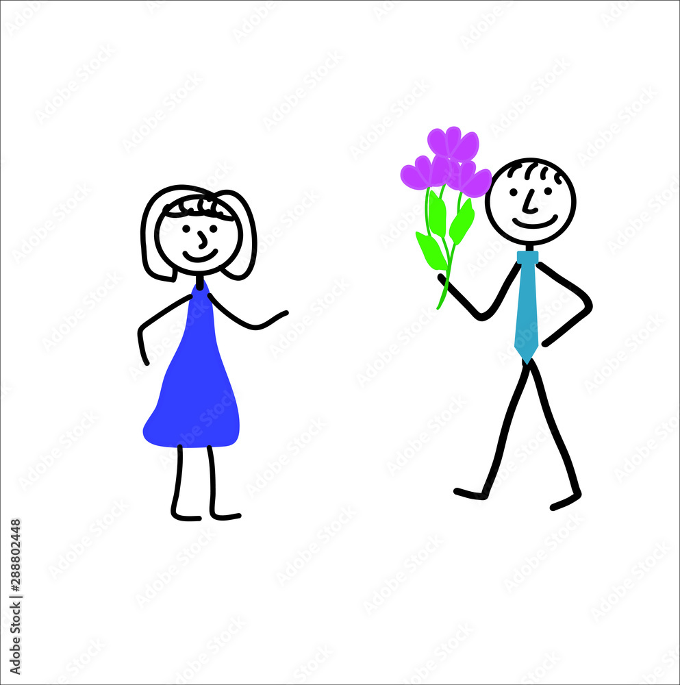 a man in love with flowers for his beloved, a couple in love a man in love with flowers for his beloved, a couple in love