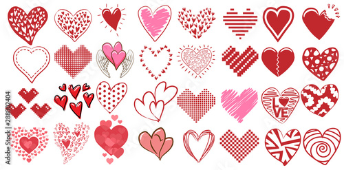 heart vector set clipart design