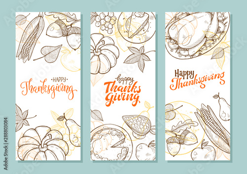 Thanksgiving vintage poster vector