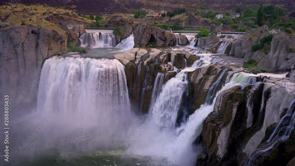 Water Flowing Over Rocky Shoshone Falls, Idaho USA. Water Flowing Over Rocky Shoshone Falls, Idaho USA.