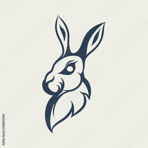 Rabbit Logo Design icon illustration