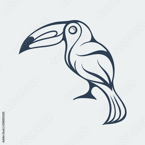 toucan logo icon design illustration