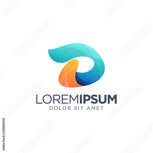 Letter D Logo Design Full Color