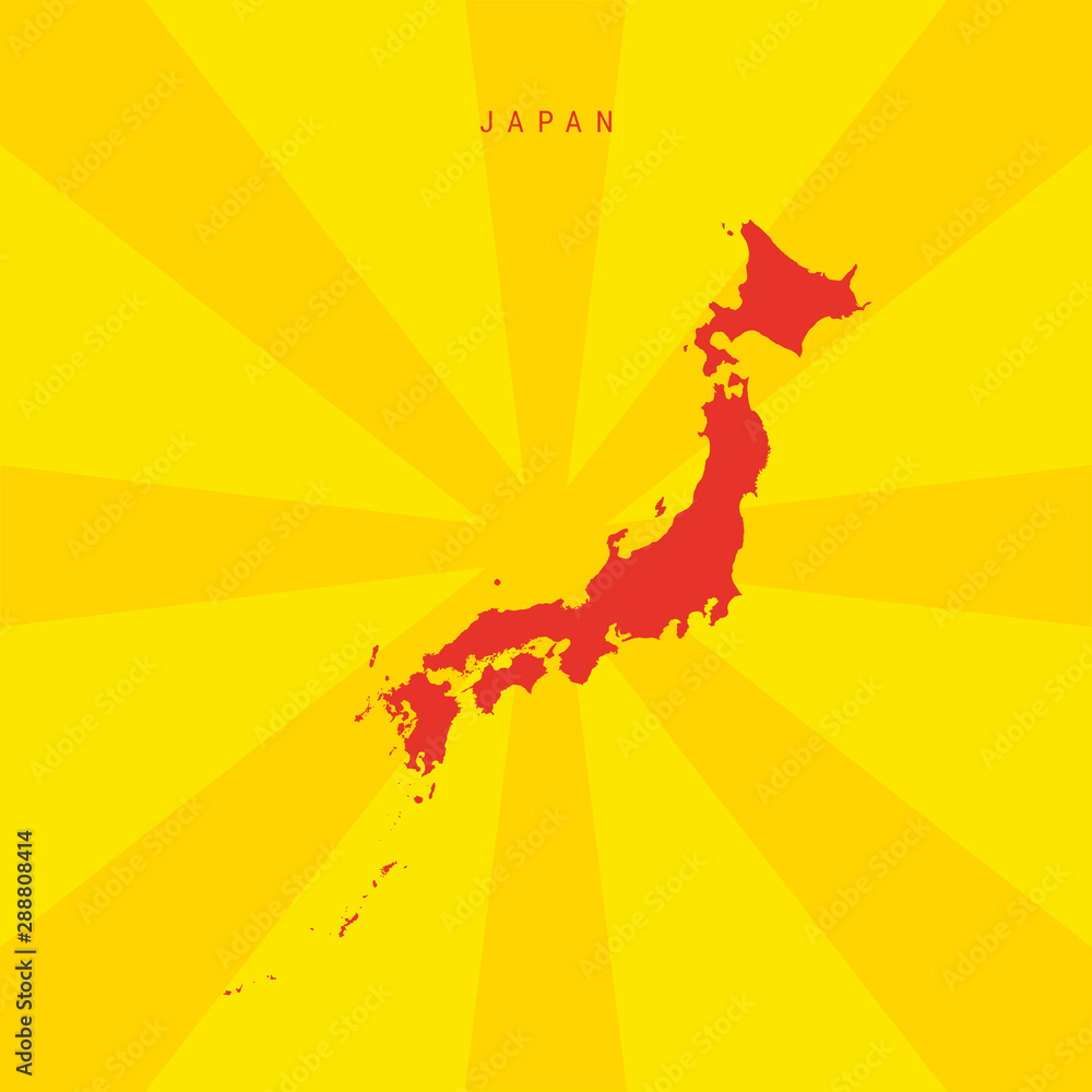 Obraz premium Japan Vector Map