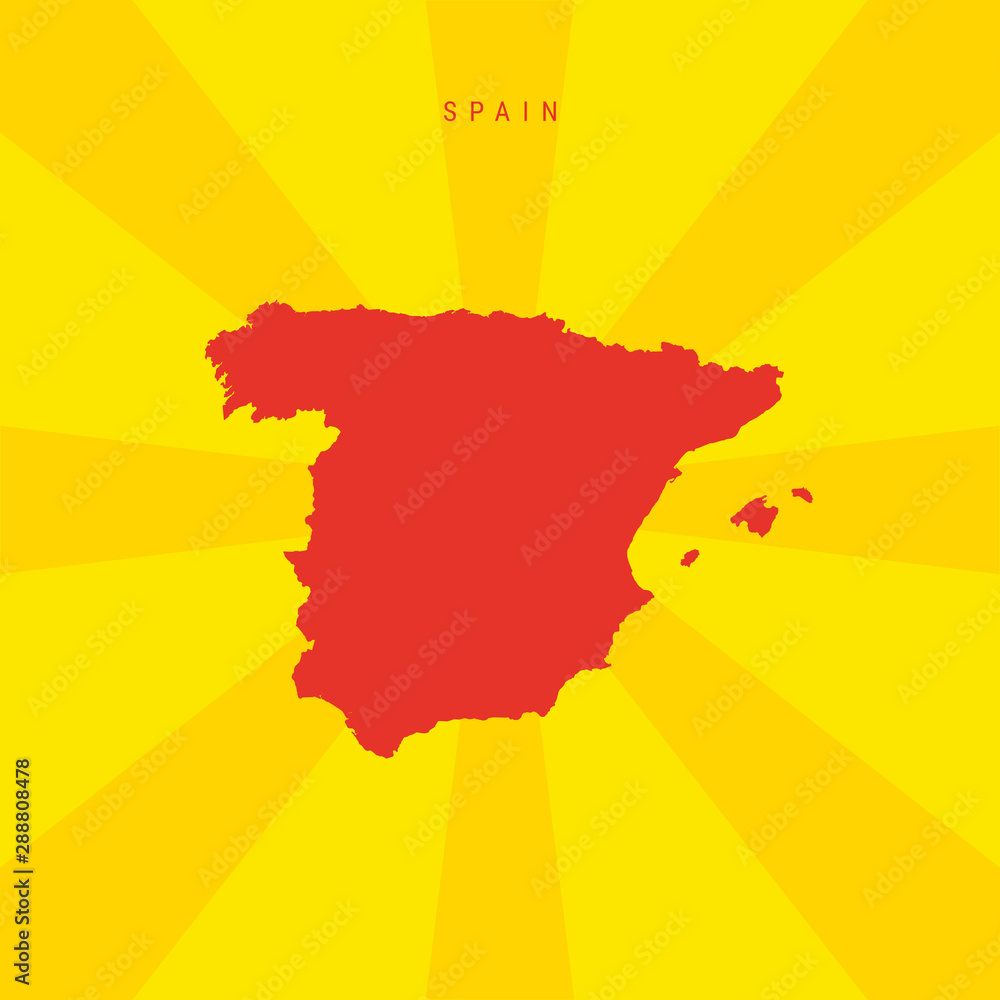Obraz premium Spain Vector Map