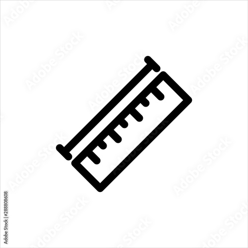 Size guide Icon with flat line style icon for web site design, logo, app, UI isolated on white background