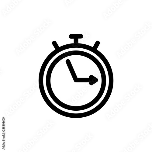 Free Download Clock time Icon with flat line style icon for web site design, logo, app, UI isolated on white background - GFXLoad