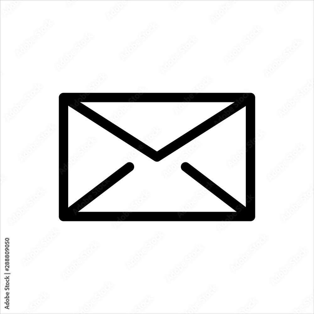 Mail Icon with flat line style icon for web site design, logo, app, UI isolated on white background Mail Icon with flat line style icon for web site design, logo, app, UI isolated on white background