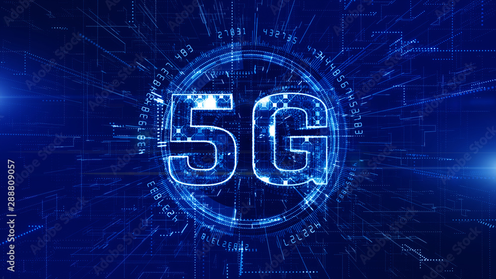 Obraz premium 5G Technology Digital Data Connection Concept