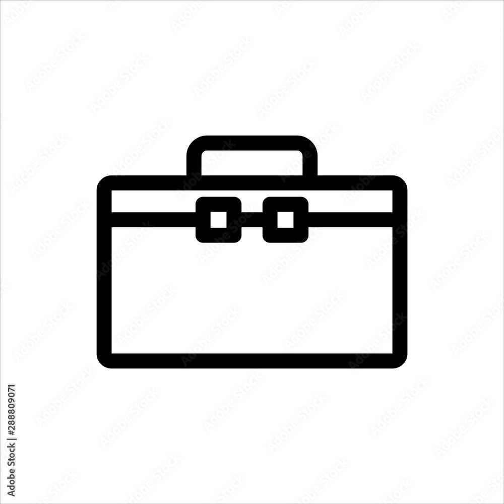 Work bag Icon with flat line style icon for web site design, logo, app, UI isolated on white background Work bag Icon with flat line style icon for web site design, logo, app, UI isolated on white background