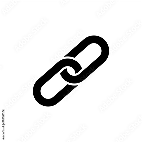 hyperlink Icon with flat line style icon for web site design, logo, app, UI isolated on white background