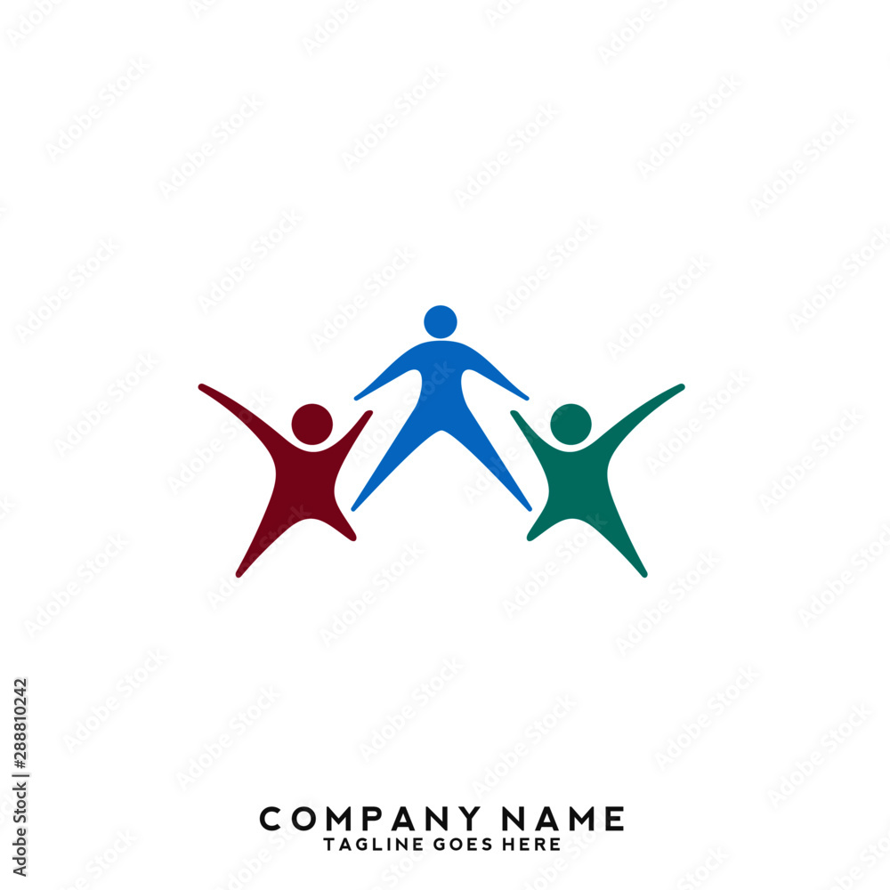Creative people logo design template Creative people logo design template