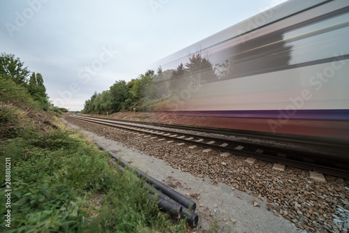 An passing train