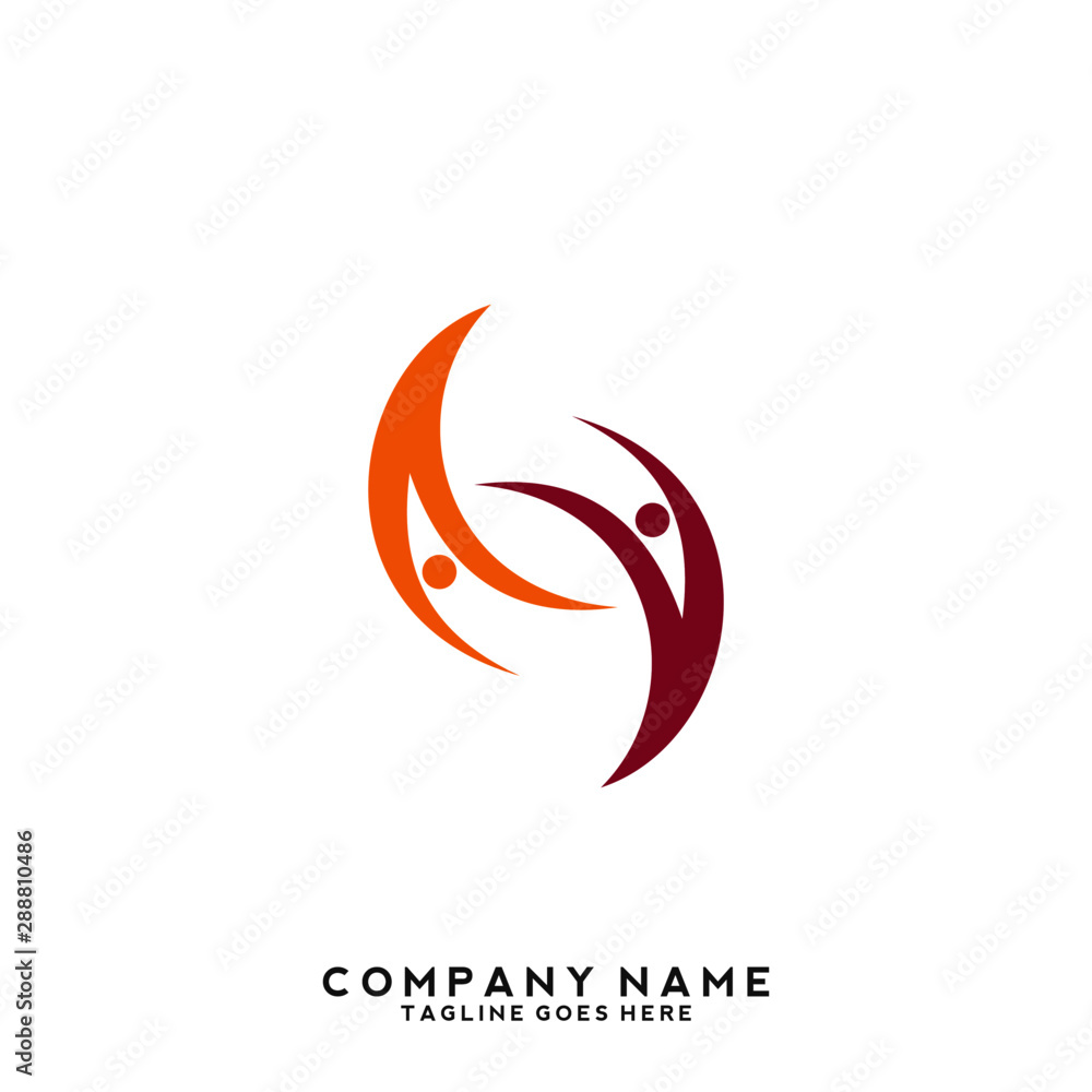 Creative people logo design template Creative people logo design template