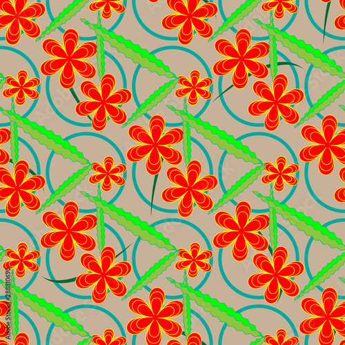 texture floral art vector seamless. floral oranmental design for textile fabrics