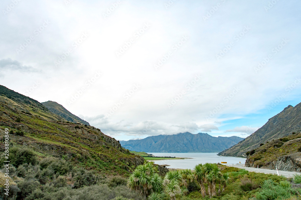View of Lake Hawea,The Neck,South Island,New Zealand