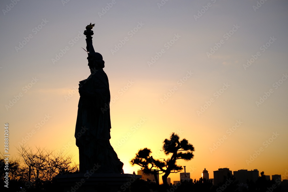 夕日 お台場 東京 絶景 お散歩 デート 観光 自由の女神 夕日 お台場 東京 絶景 お散歩 デート 観光 自由の女神