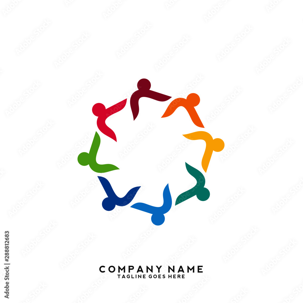Creative people logo design template Creative people logo design template