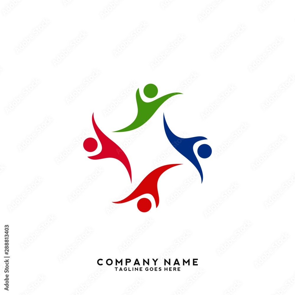 Creative people logo design template Creative people logo design template