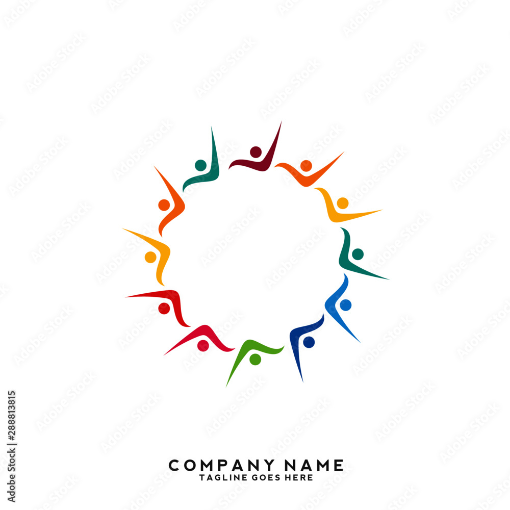 Creative people logo design template Creative people logo design template