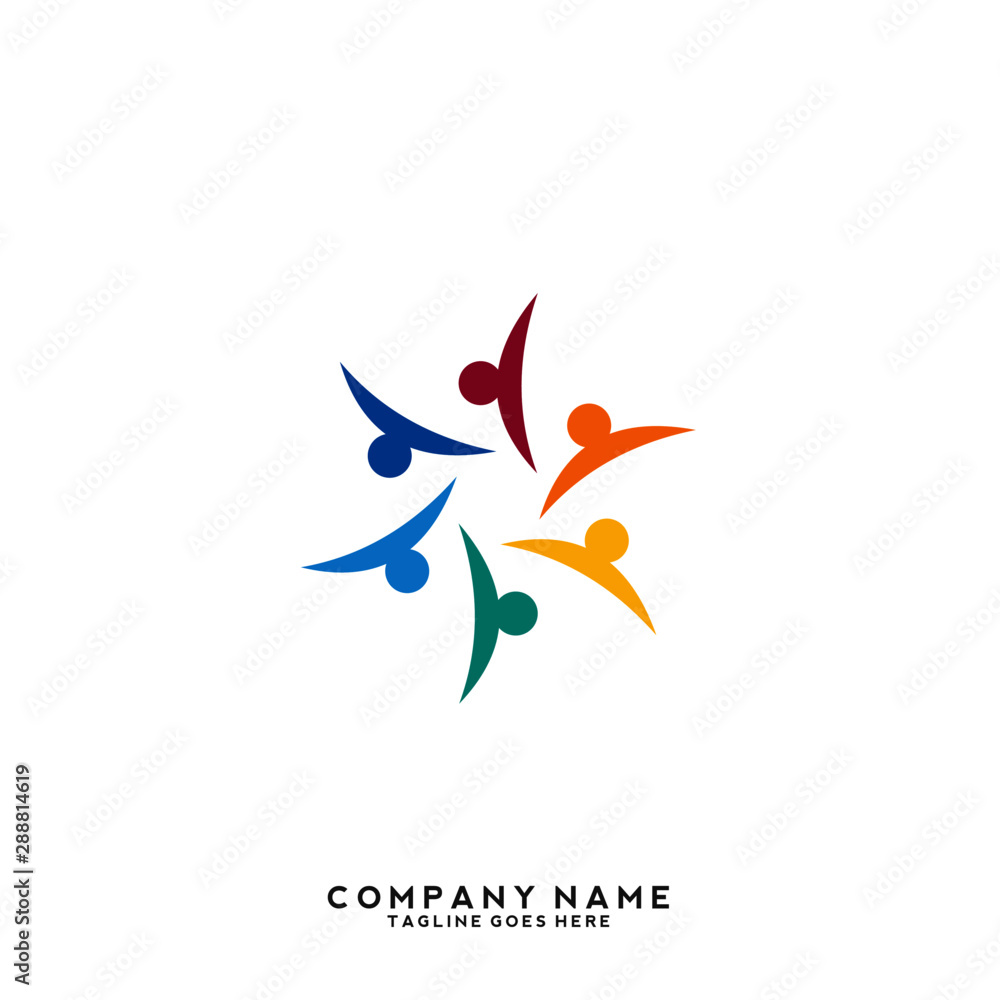 Creative people logo design template Creative people logo design template