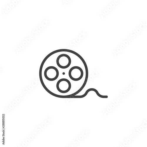 Wallpaper Mural Film reel line icon. linear style sign for mobile concept and web design. Film Roll outline vector icon. Symbol, logo illustration. Vector graphics Torontodigital.ca