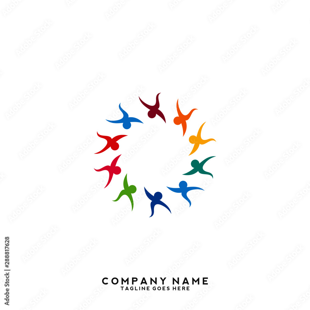 Creative people logo design template Creative people logo design template