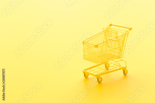 Yellow shopping cart