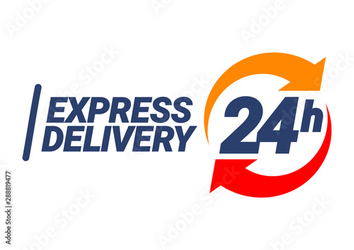 Express delivery Symbol. Delivery concept 24h. Vector illustration.