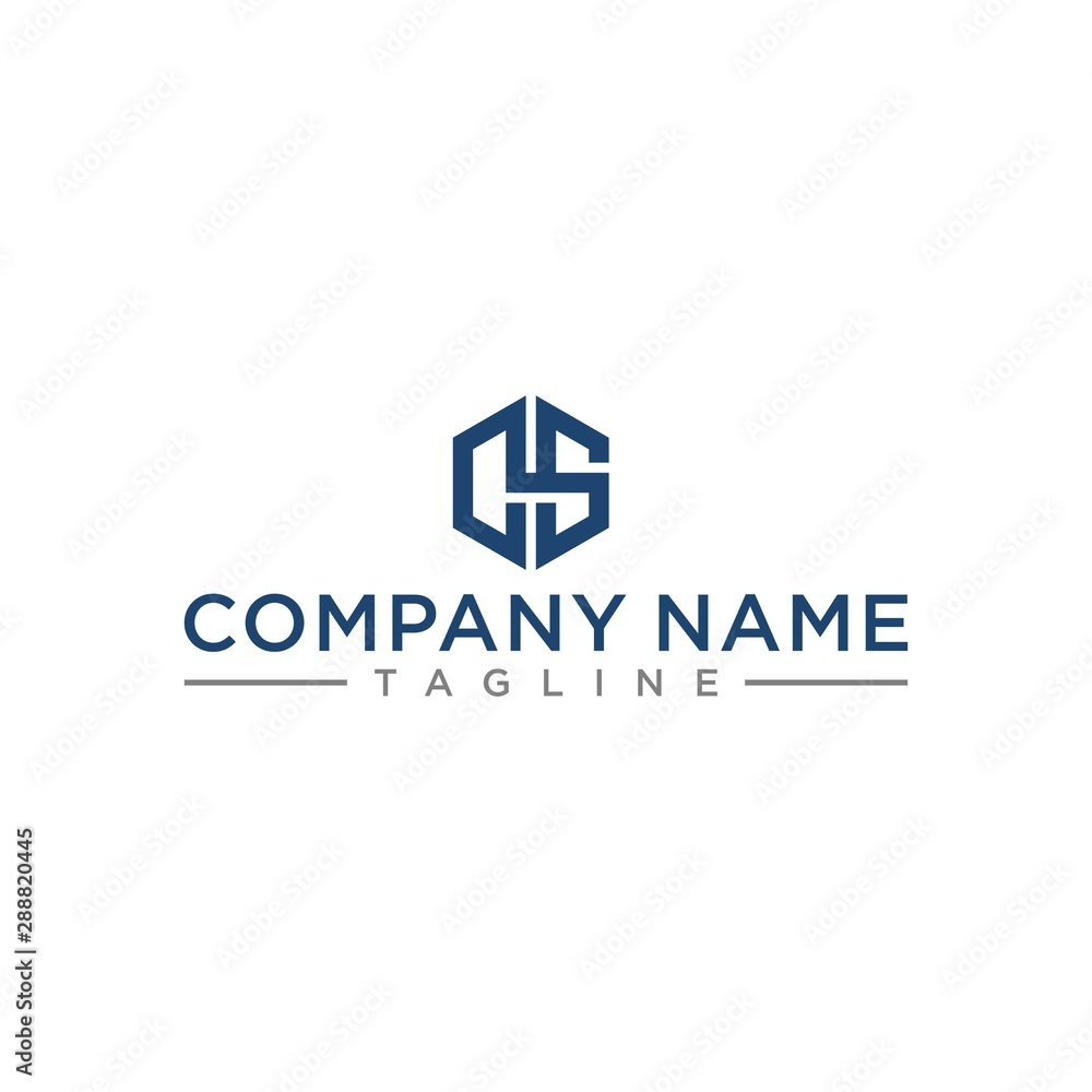 the creative design lines the CS hexagon shape and the cube logo with ...