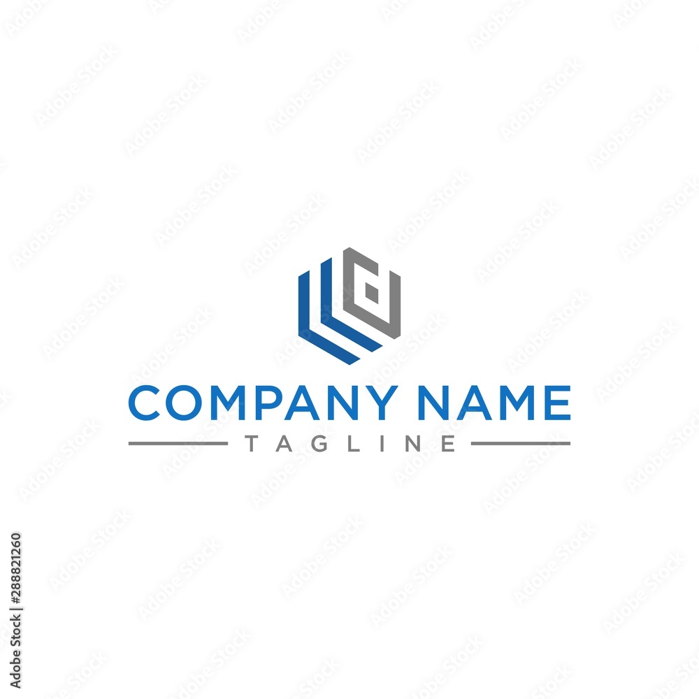 the creative design lines the LLD hexagon shape and the cube logo with ...