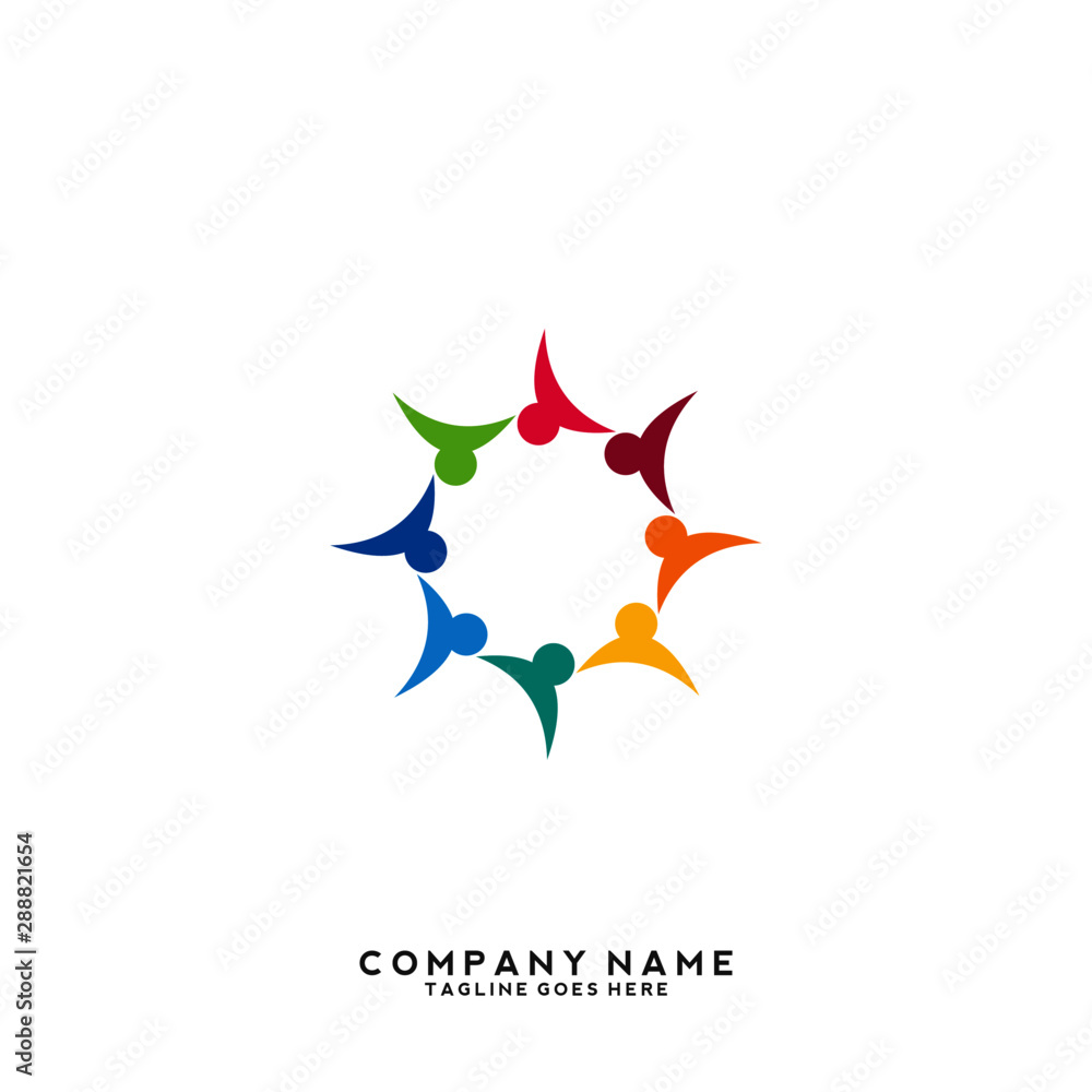 Creative people logo design template Creative people logo design template