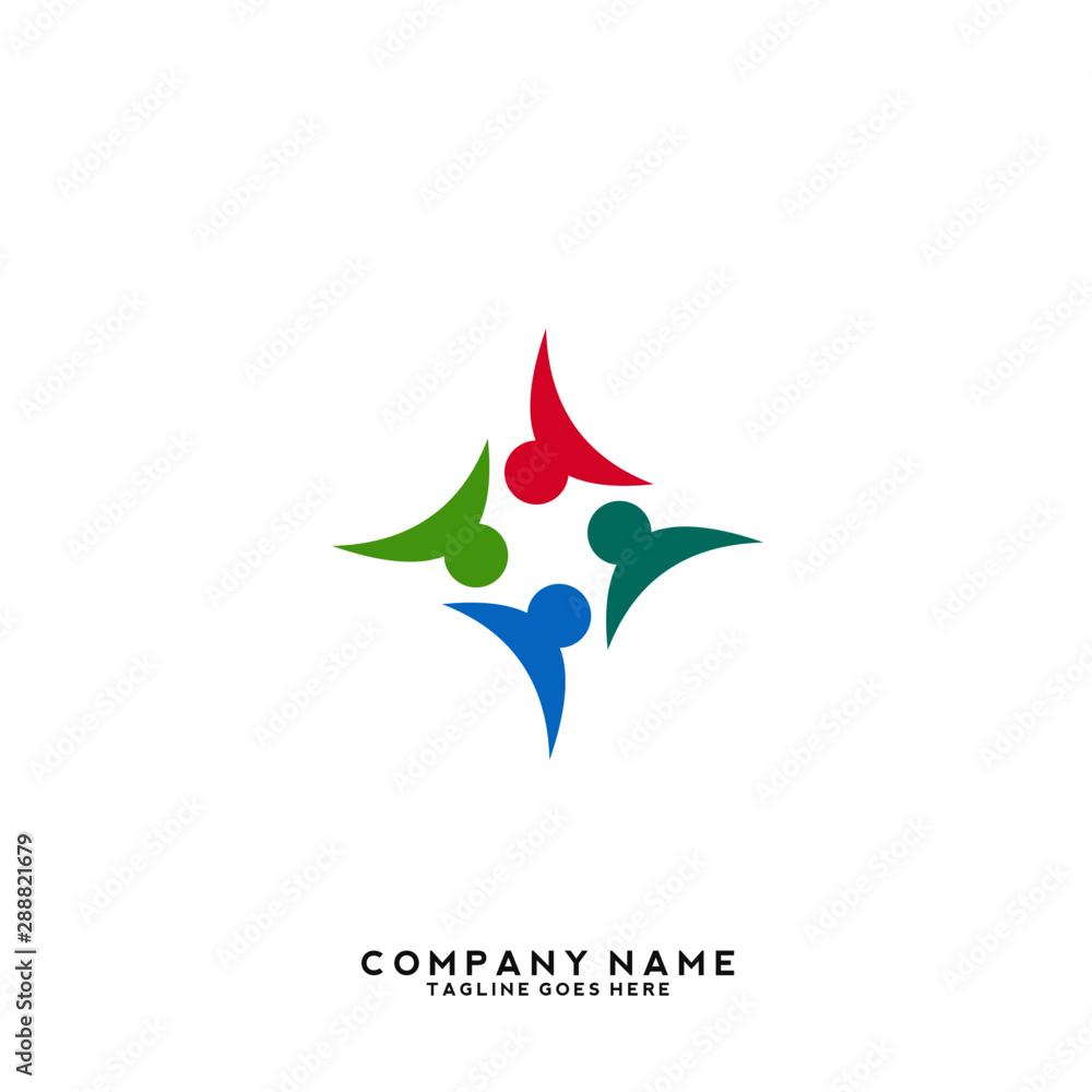 Creative people logo design template Creative people logo design template