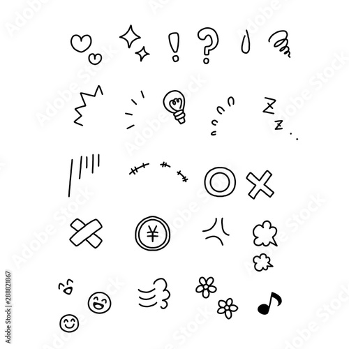 手描き風 いろいろな絵文字 感情記号 バリエーション Stock Illustration Adobe Stock 手描き風 いろいろな絵文字 感情記号 バリエーション Stock Illustration Adobe Stock