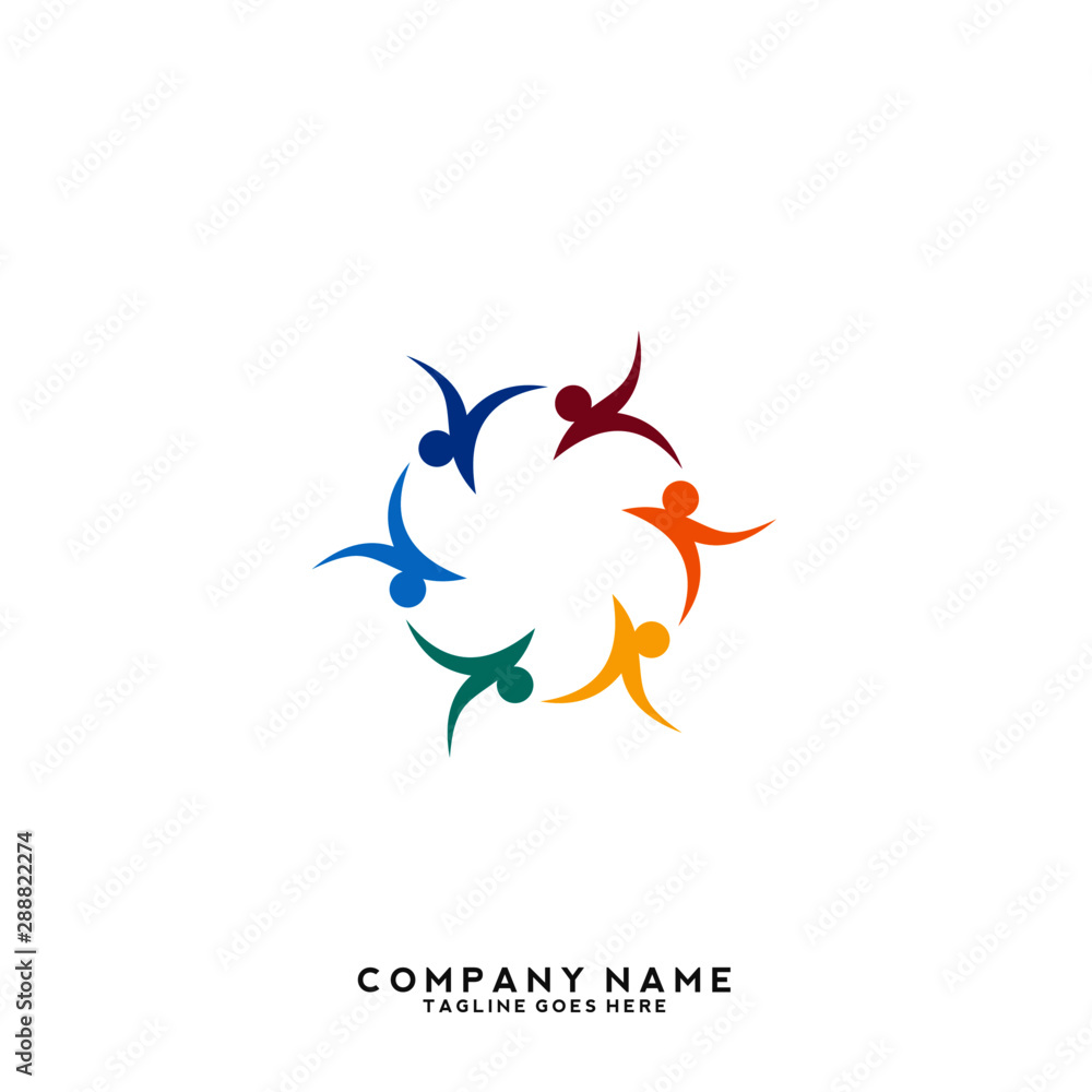 Creative people logo design template Creative people logo design template