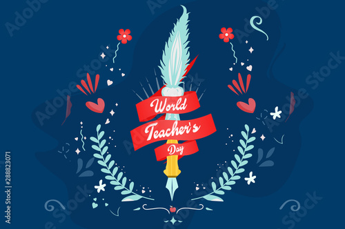 Happy world teacher's day background 1