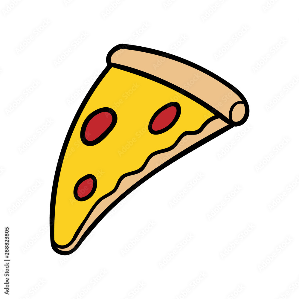 Cartoon Slice of Pepperoni Pizza Stock Vector | Adobe Stock Cartoon Slice of Pepperoni Pizza Stock Vector | Adobe Stock