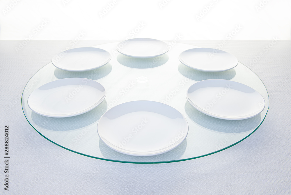 High key plated food display High key plated food display
