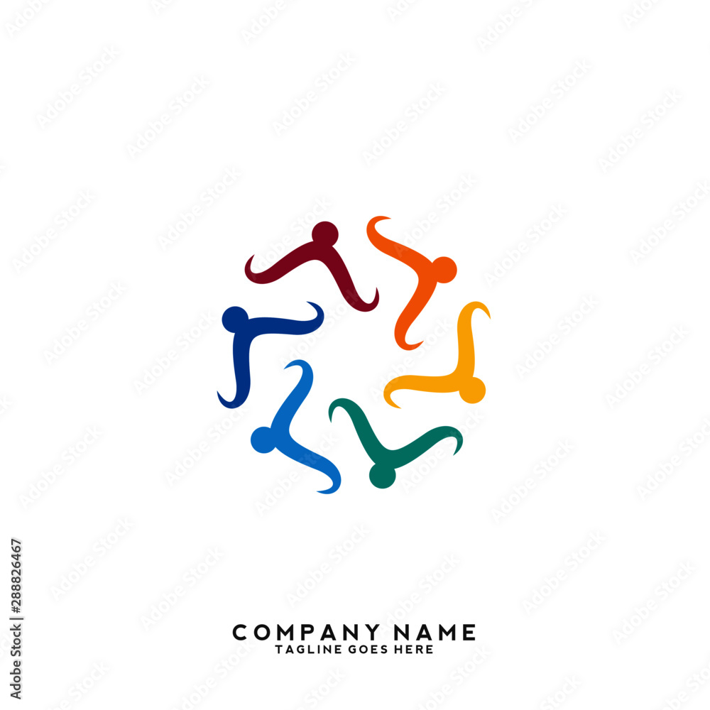 Creative people logo design template Creative people logo design template