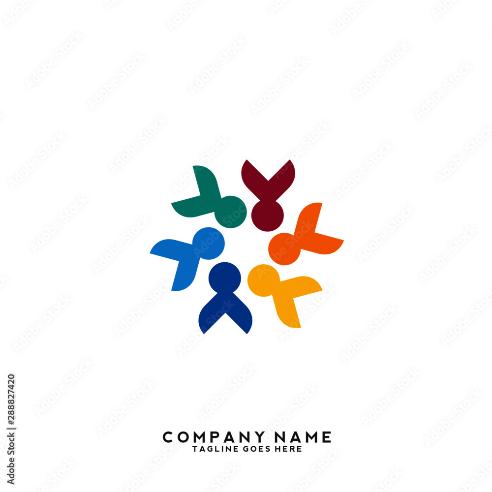Creative people logo design template Creative people logo design template