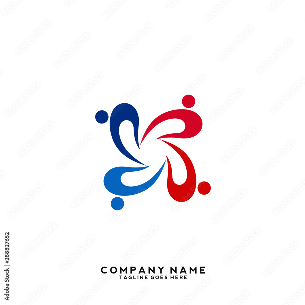 Creative people logo design template Creative people logo design template