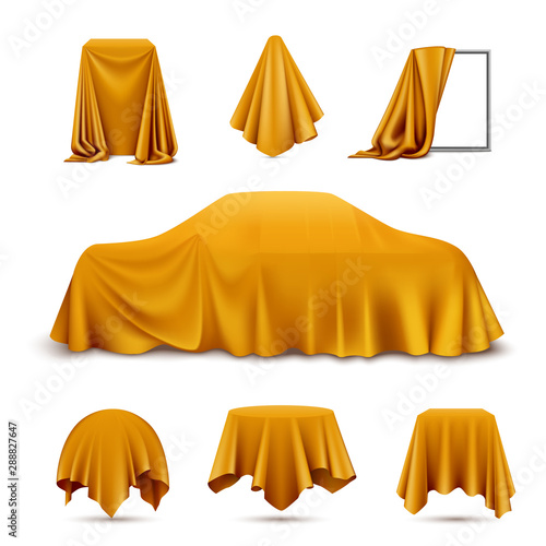 Cloth Covered Objects Realistic Set