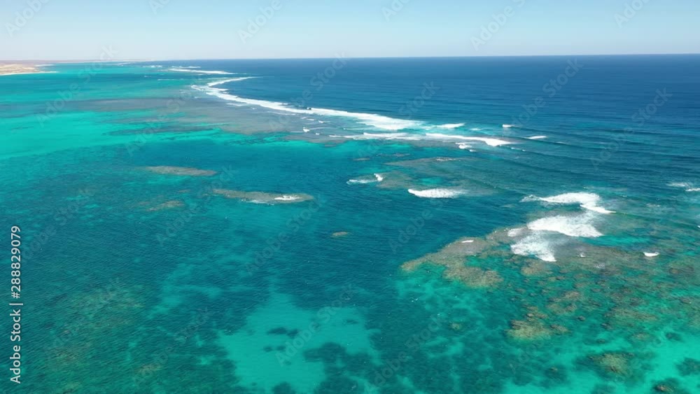 Aerial view of Ningaloo Reef, a coral reef in Western Australia