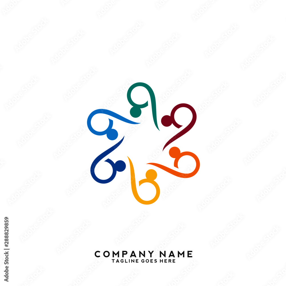 Creative people logo design template Creative people logo design template